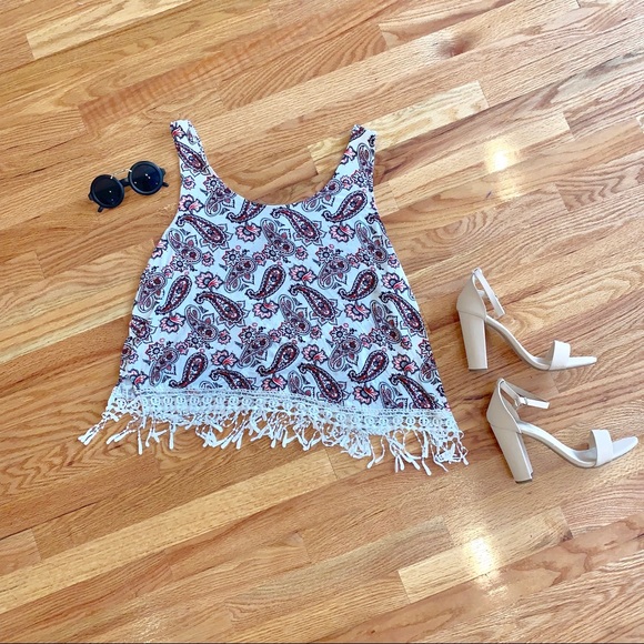 Charlotte Russe Tops - Paisley crop top